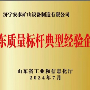 山東質量標桿典型經驗企業(yè)